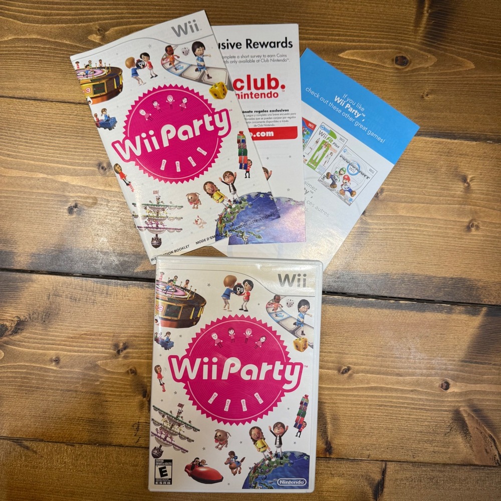 Wii Party Nintendo Wii Complete CIB Tested Authentic Rare Party Game 2010